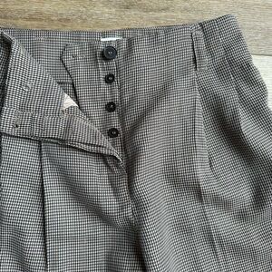 Elegant Brown Checkered Women's Trousers